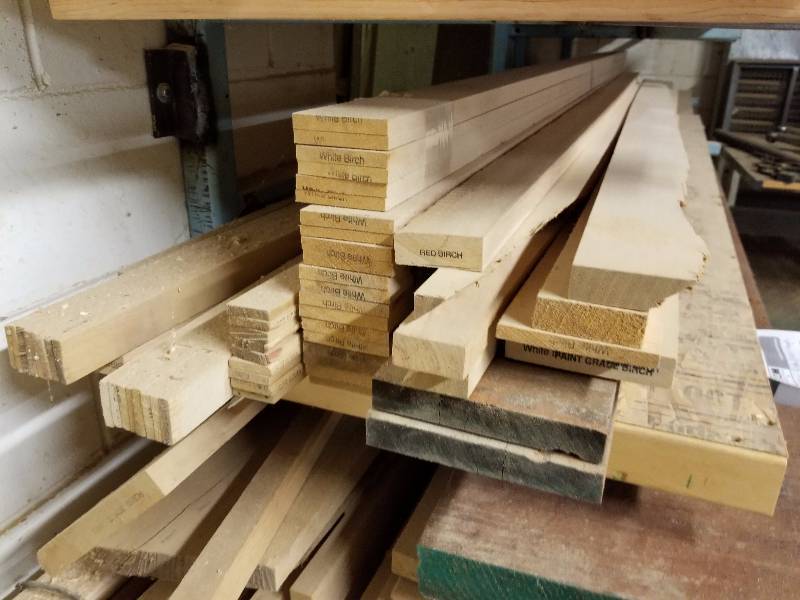 lot 190 image: shelf lot misc. wood misc. length misc. species