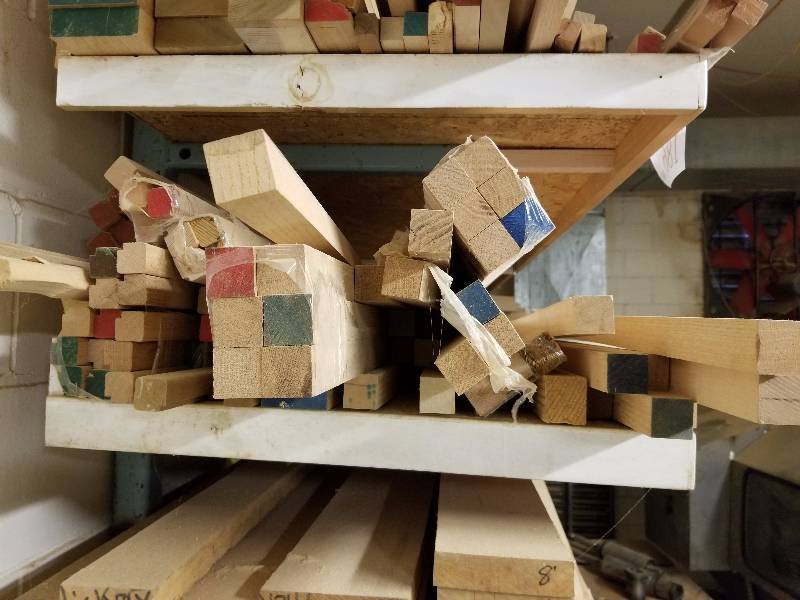 lot 187 image: shelf lot misc. wood misc. length misc. species