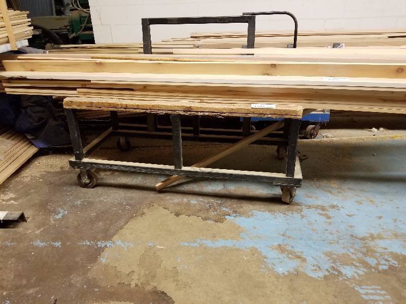 lot 180 image: Large metal shop cart on wheels