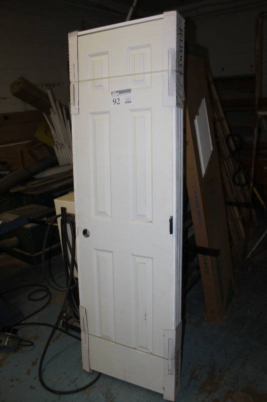 lot 92 image: Left hand 24 6 panel prehung door