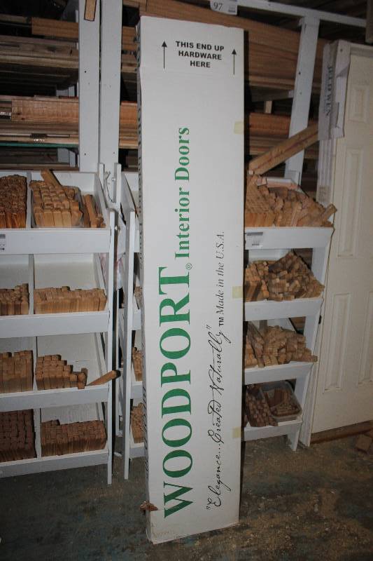 lot 159 image: 30 bifold solid oak 6 panel closet door