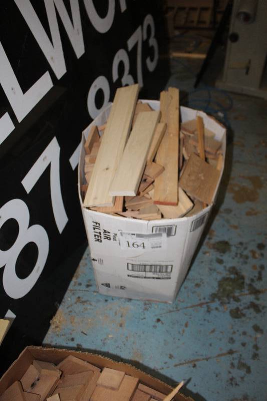 lot 164 image: box misc. small wood pieces