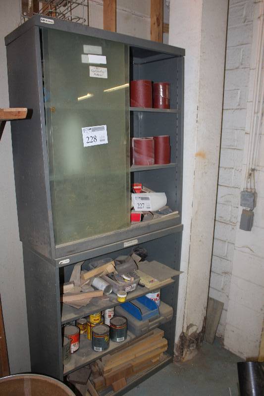 lot 228 image: metal cabinet with doors