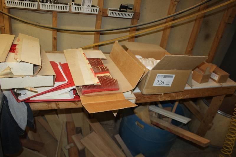 lot 226 image: Large lot misc. QuickWood Sanding system slap sander sand paper and parts