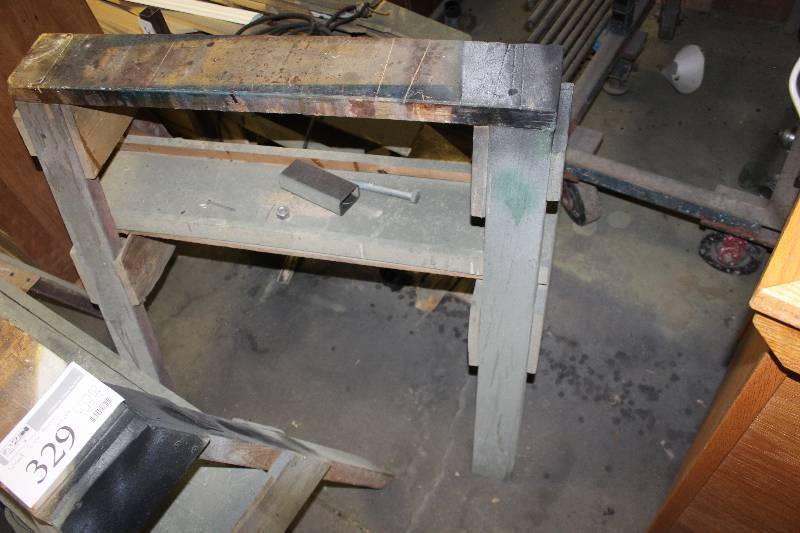 lot 329 image: Set of 2 Wood Saw Horses