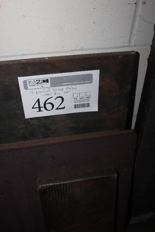 lot 462 image: 4 pcs plate steel