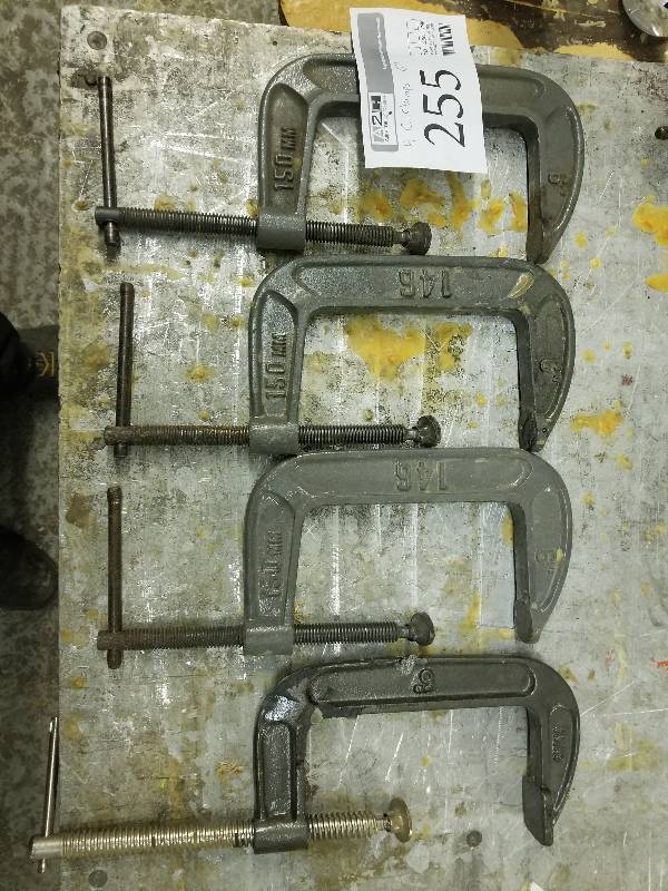 lot 255 image: 4 6 c-clamps