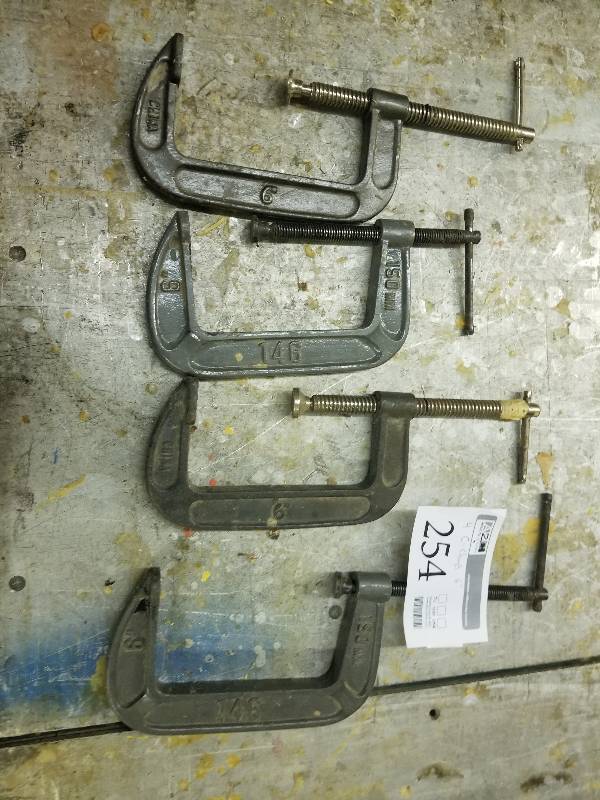 lot 254 image: 4 6 c-clamps