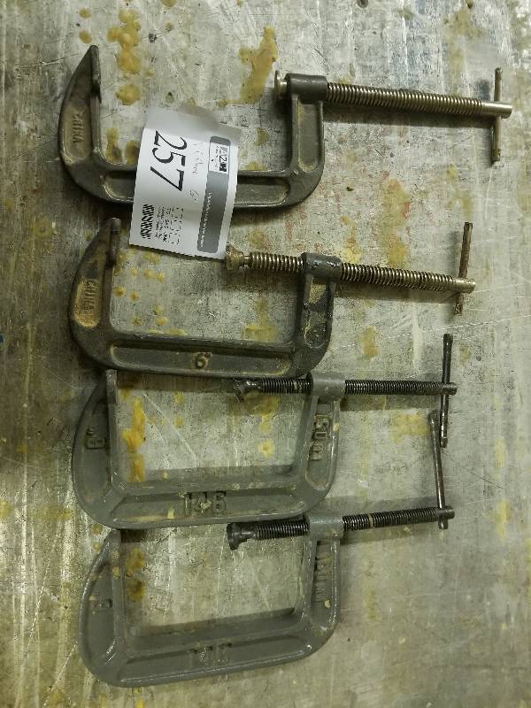 lot 257 image: 4 6 c-clamps