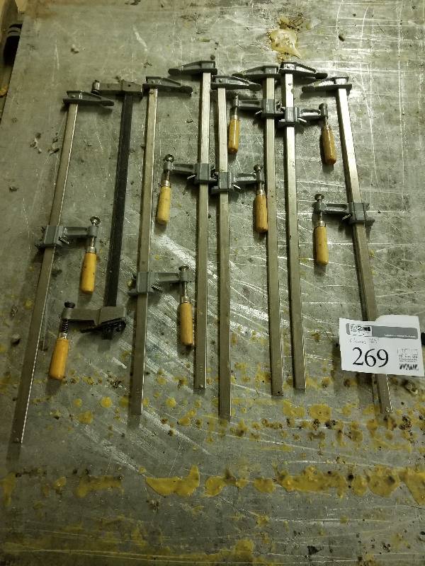 lot 269 image: 8 bar clamps