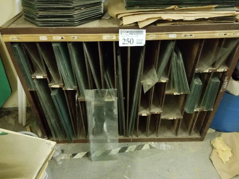 lot 250 image: Large lot Frame glass plus case