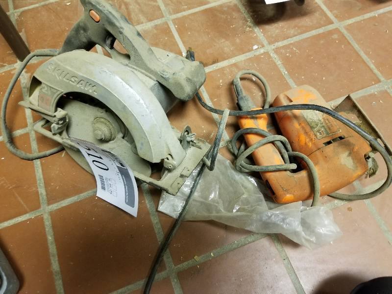 lot 510 image: Skilsaw 7.25in. Circular Saw, Black & Decker Jig Saw