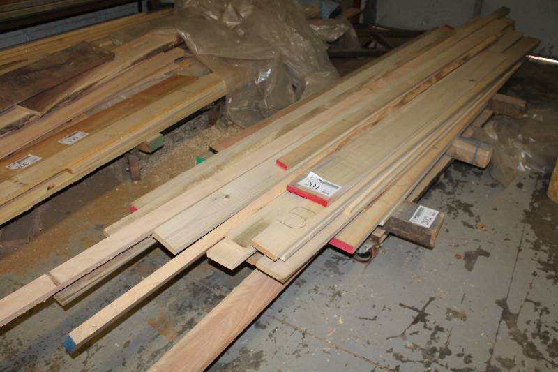 lot 201 image: misc. wood on cart in bay on cart item 202