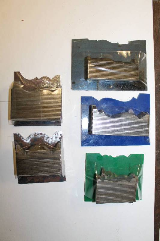 lot 345 image: 5 Crown Profile Knives w Templates