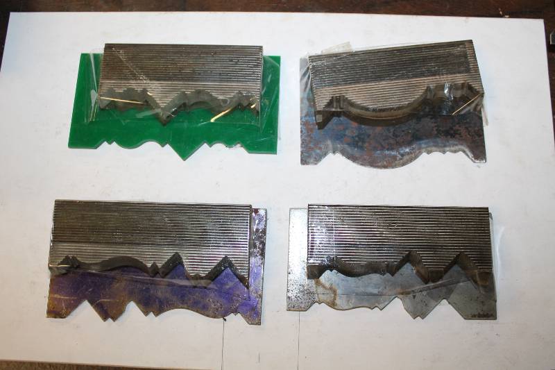 lot 351 image: 5 Crown Profile Knives w Templates
