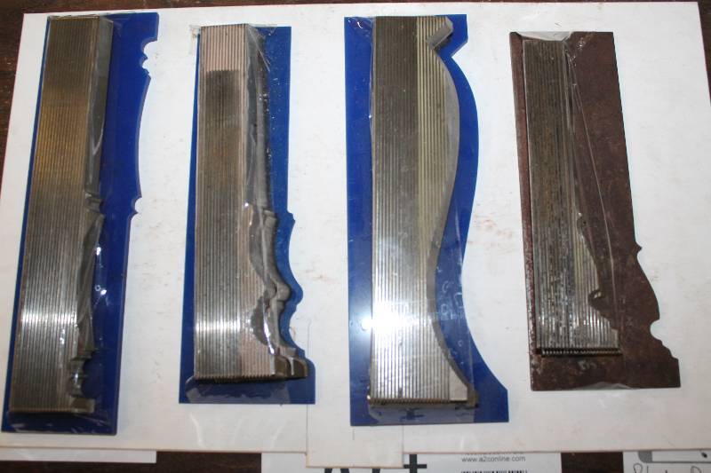 lot 365 image: 4 Baseboard Profile Knives w Templates