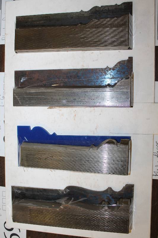 lot 367 image: 4 Baseboard Profile Knives w Templates
