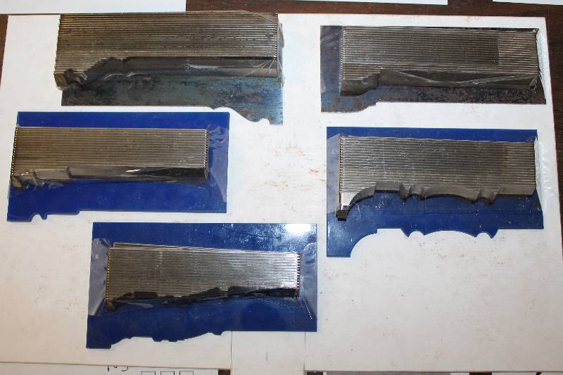 lot 375 image: 5 Baseboard Profile Knives w Templates