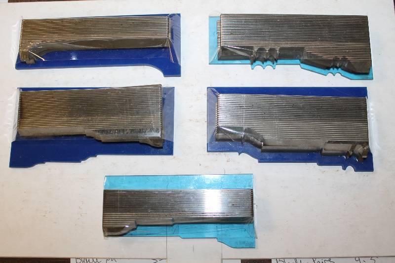 lot 377 image: 5 Baseboard Profile Knives w Templates