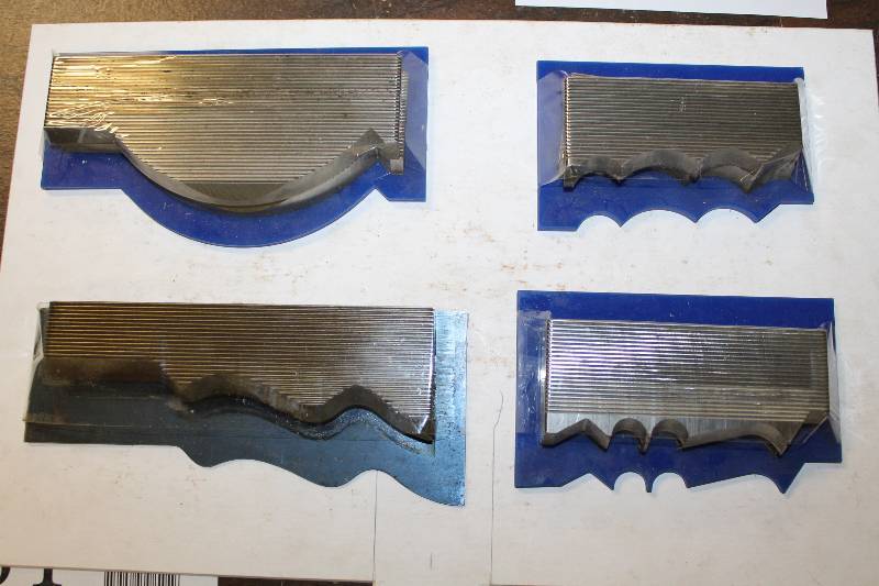 lot 383 image: 3 Baseboard Profile Knives w Templates