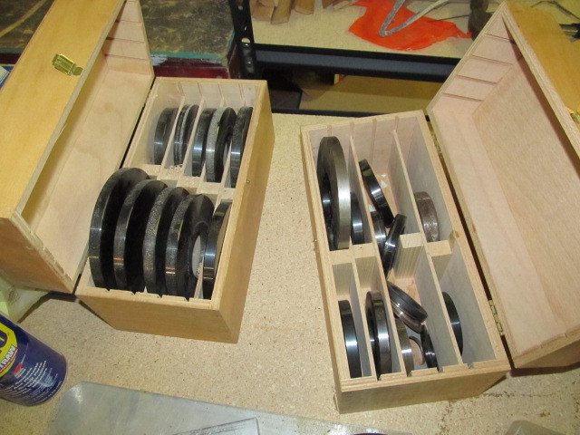 lot 179 image: Set of Felder Template Bearings. These are used for cutting out designs with a flat template with the Felder 700Z Shaper