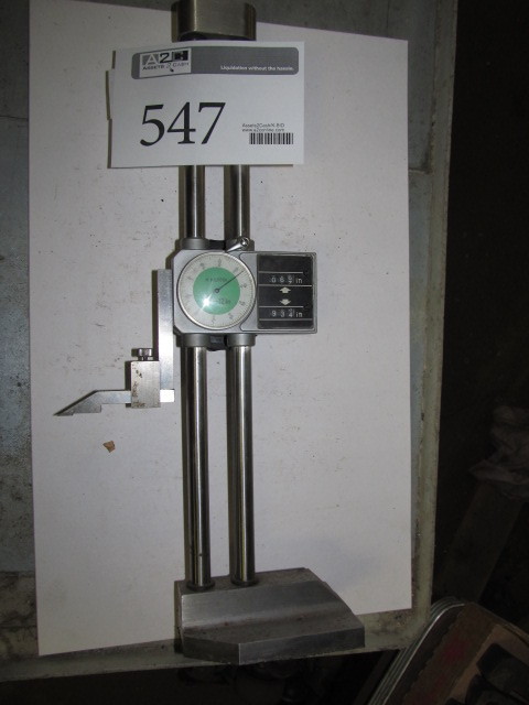 lot 547 image: Standard Vernier Height Gage wAdjustable Main Scale 0-12