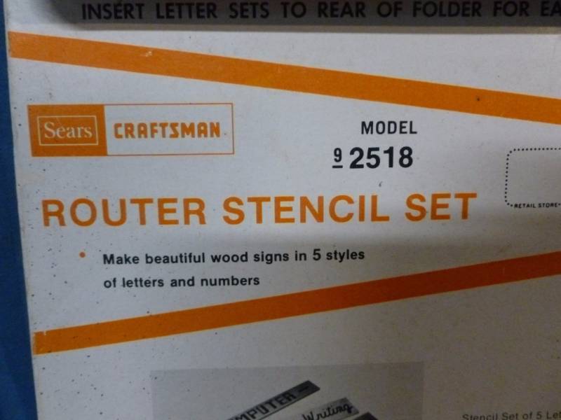 Quality Vintage 1989 Sears Craftsman Router Letter & Number