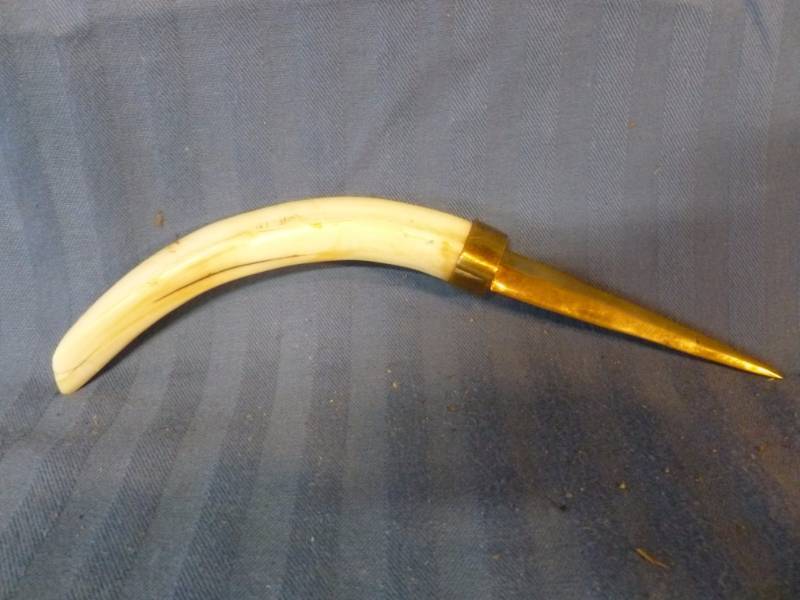 Vintage Boar Tusk Letter Opener
