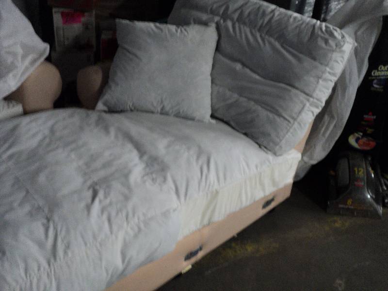 new down filled chaise, 66in long...