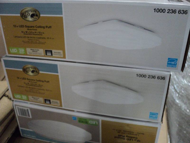 3 12in LED square ceiling lights...