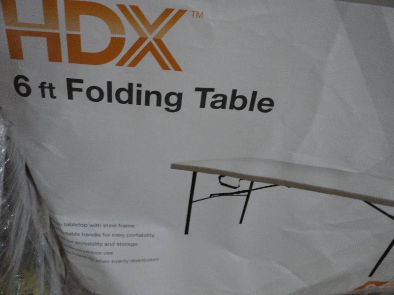 HDX 6ft folding table...