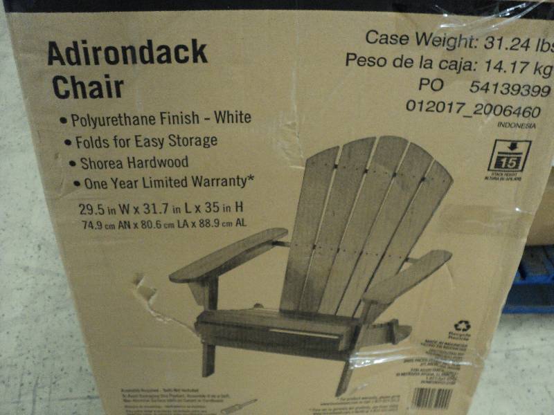 adirondack chair...