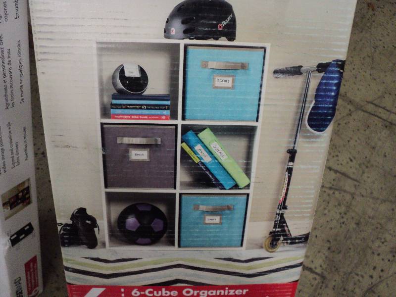 6 cube organizer, closetmaid...