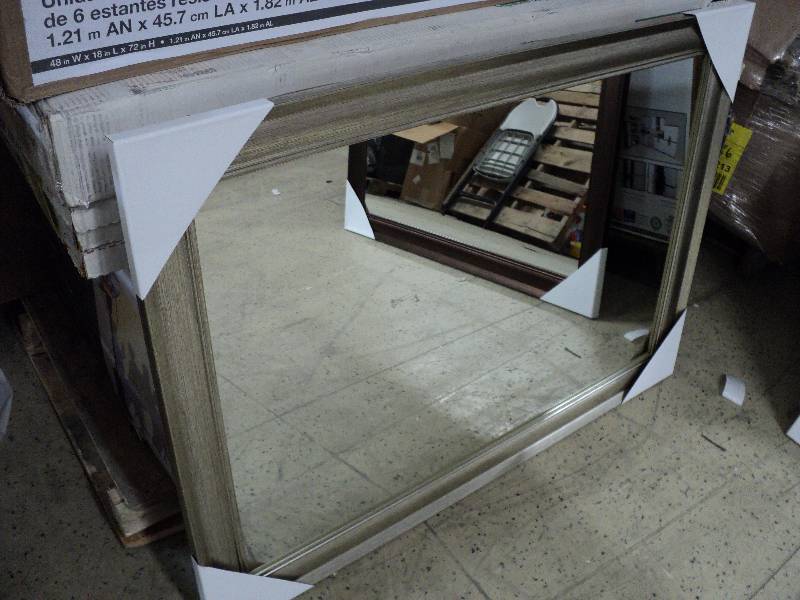 silver edge mirror, 30x42...