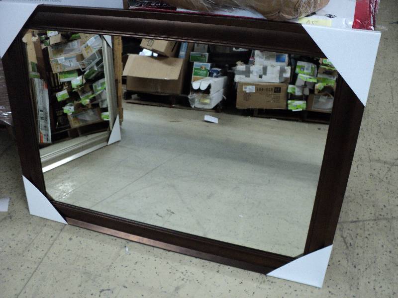 bronze edge mirror, 30x42...