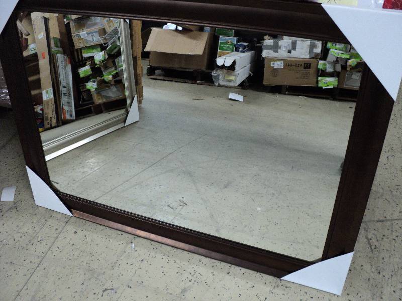 bronze edge mirror, 30x42...