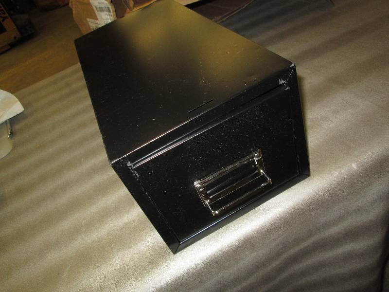 4x6 Card Black Metal File Drawer- s...