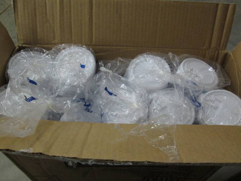 Box of Solo Plastic Cup Lids...