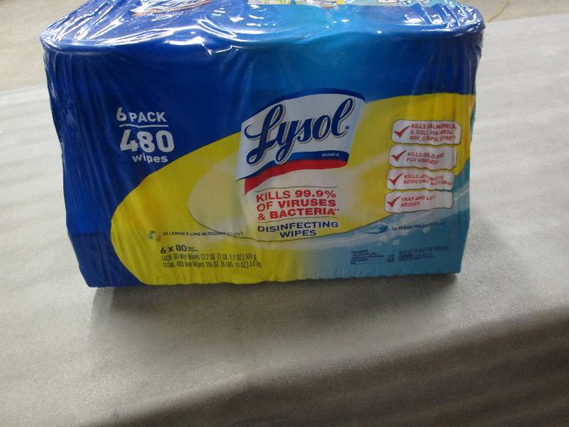 Lot of 6 Lysol Disinfecting Wipes  ...
