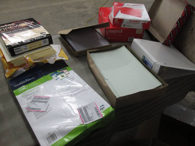3 Reams paper, white, buff, ivory, ...
