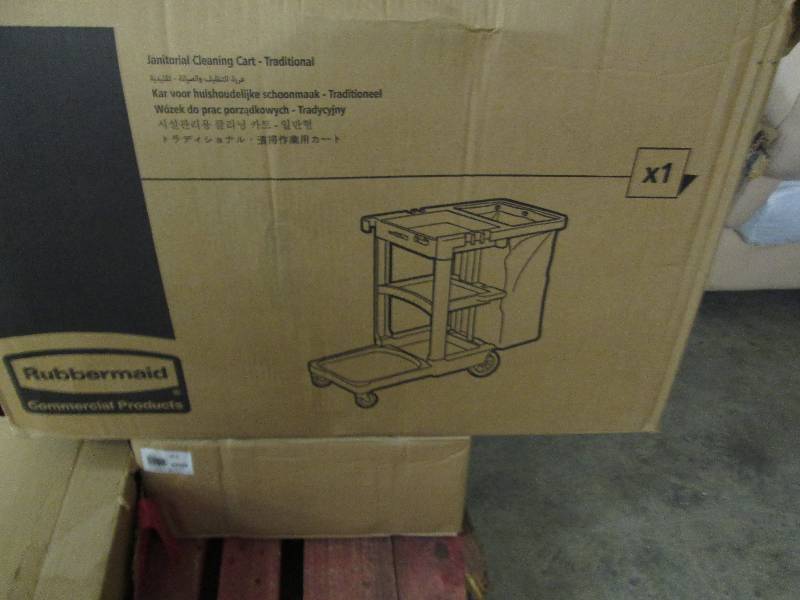Rubbermaid CLEANING CART, BLUE, PLA...