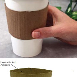 Kraft Cup Sleeves 1200Case Green M...