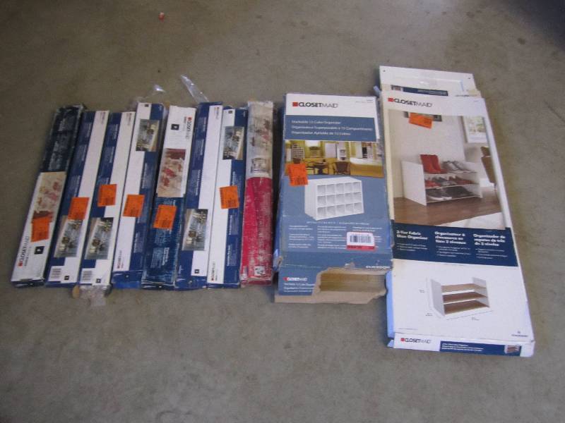 Lot of 10 boxes Closetmaid Closet R...