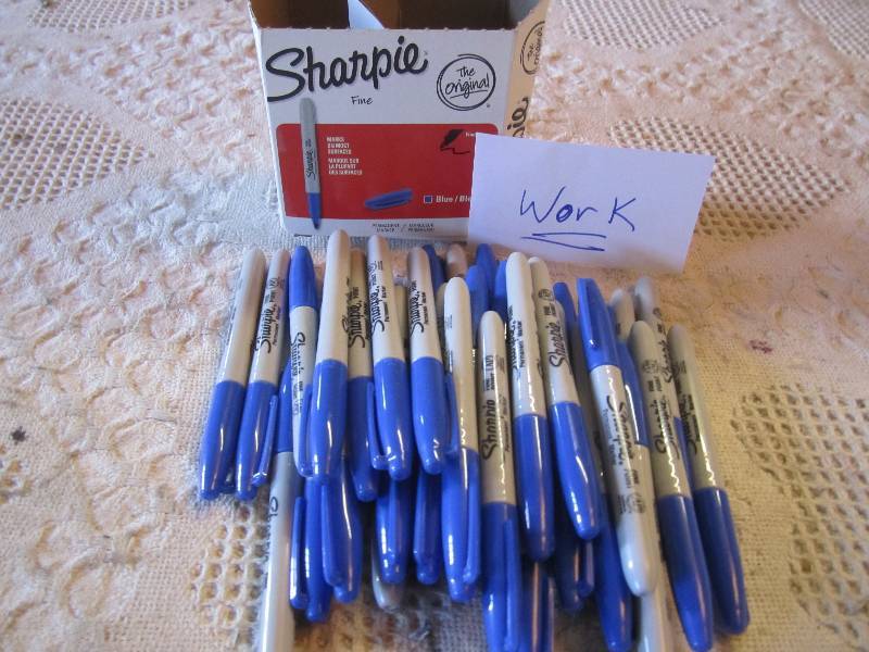 Box of 36 Blue Sharpie Markers Fine...