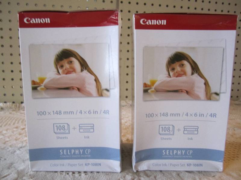 Lot of 2 Canon KP-108IN Color InkP...