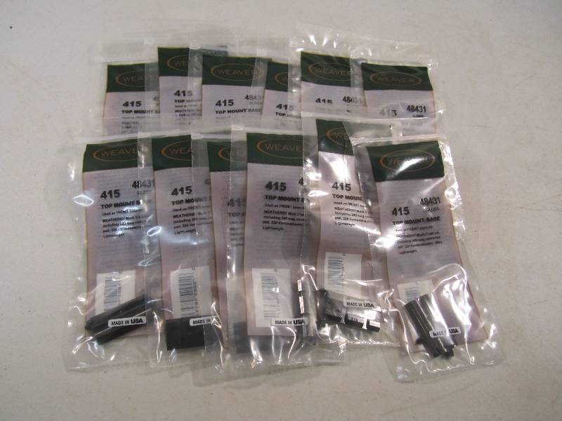 Lot of 12 Weaver Scope Top Mount Ba...