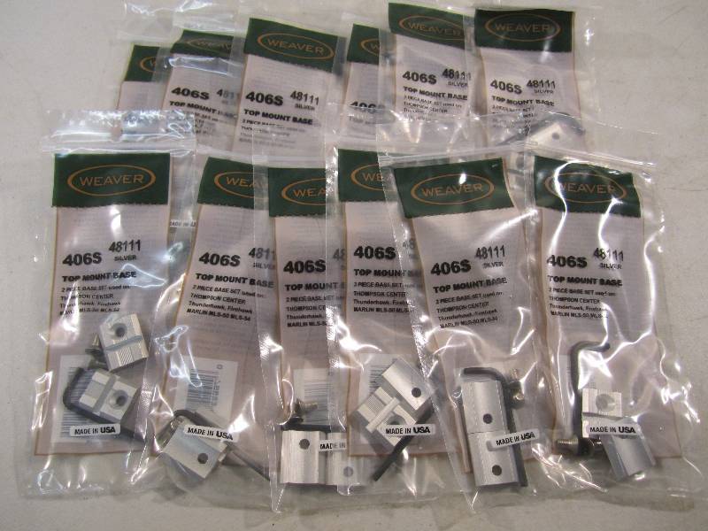 Lot of 12 Weaver Scope Top Mount Ba...