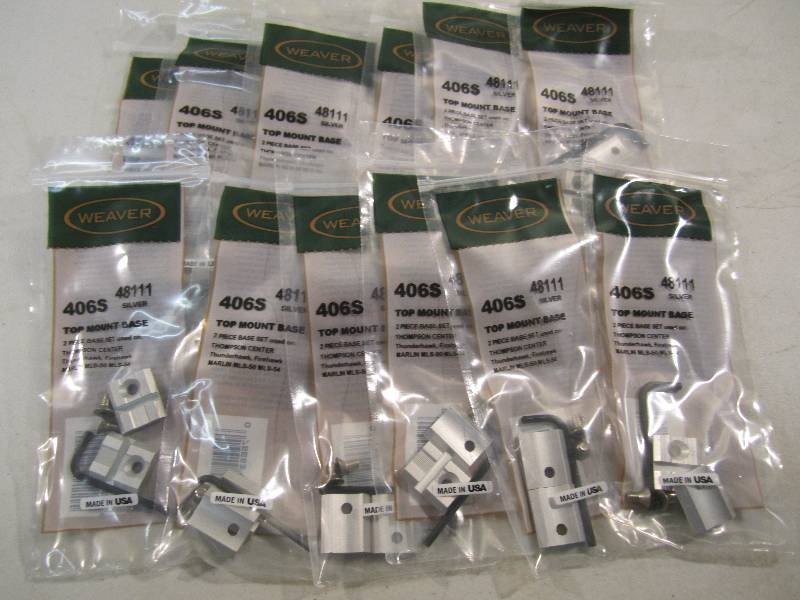 Lot of 12 Weaver Scope Top Mount Ba...