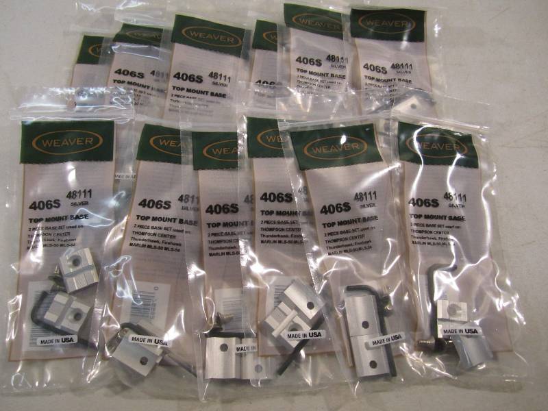 Lot of 12 Weaver Scope Top Mount Ba...