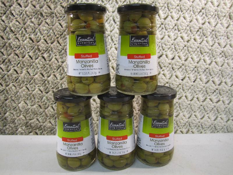 Lot of 5 Jars Stuffed Manzanilla Ol...